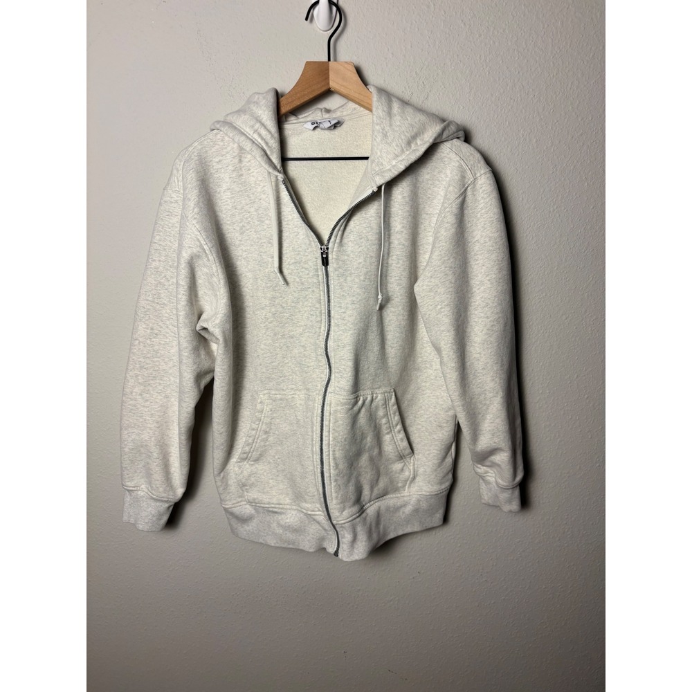 Athleta Light Heather Gray Full-Zip Hoodie